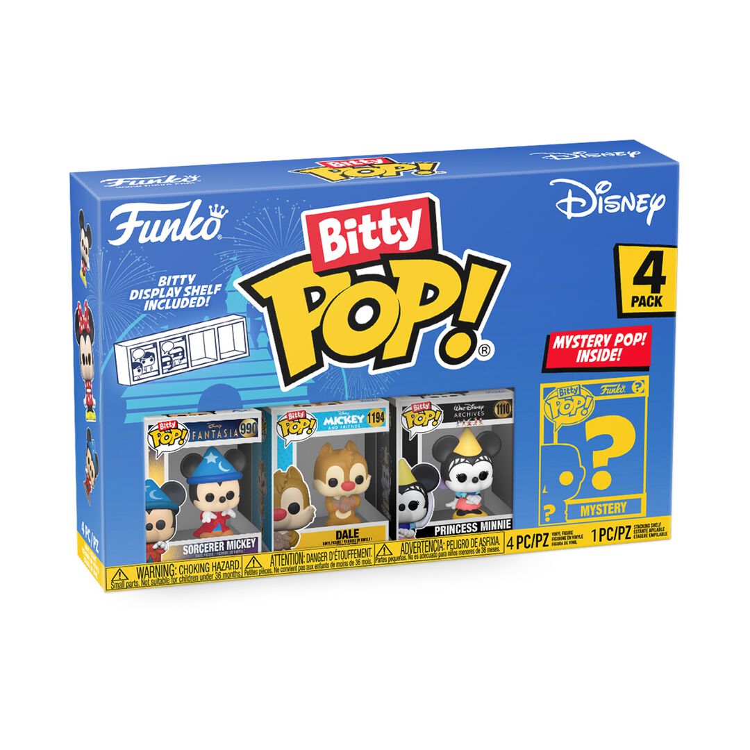 Figurine Bitty Pop! | Disney | Disney Classic Pack De 4 Assortiment
