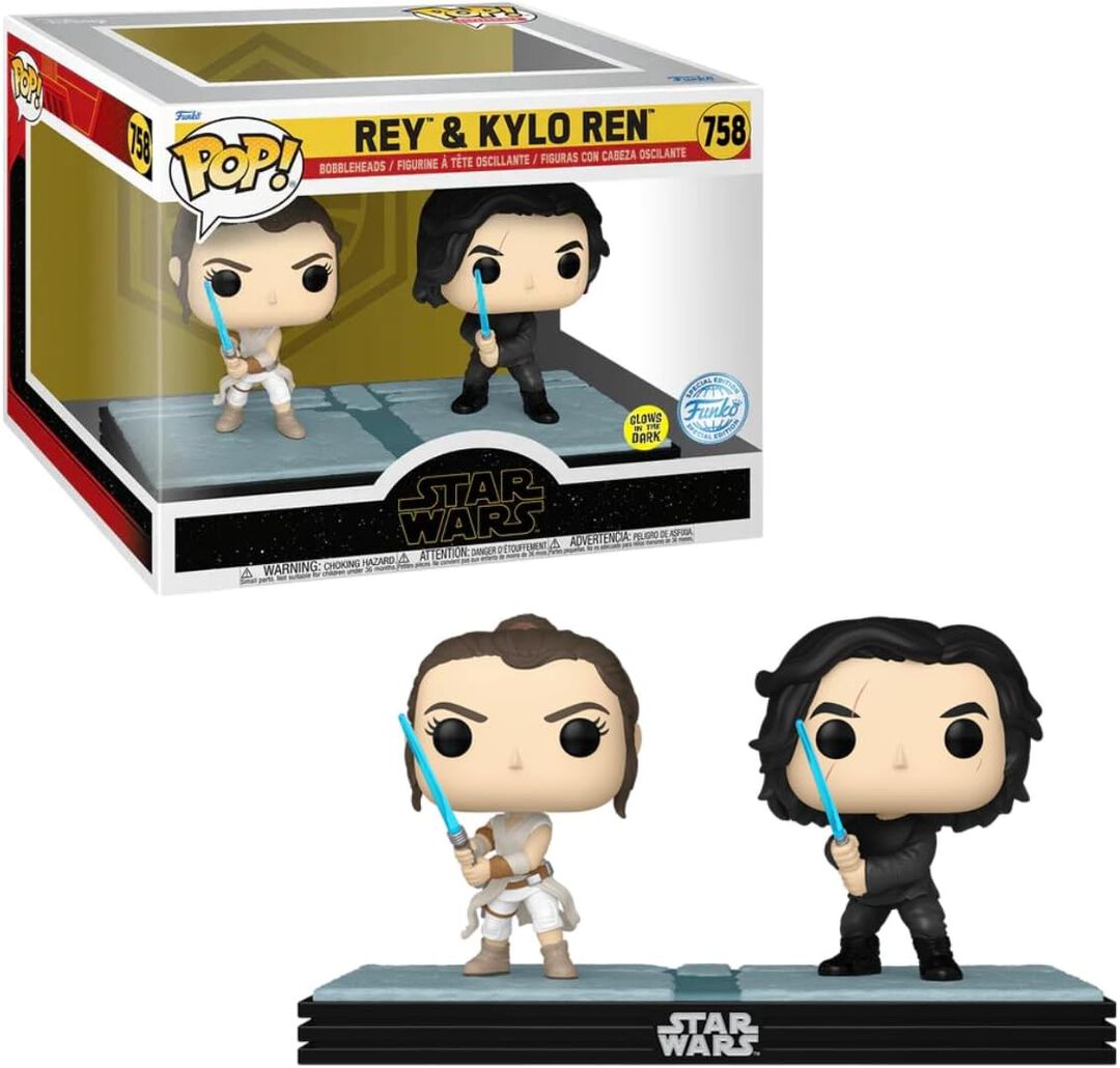 Figurine Funko Pop! Moments N&deg;758 | Star Wars | Kylo & Rey
