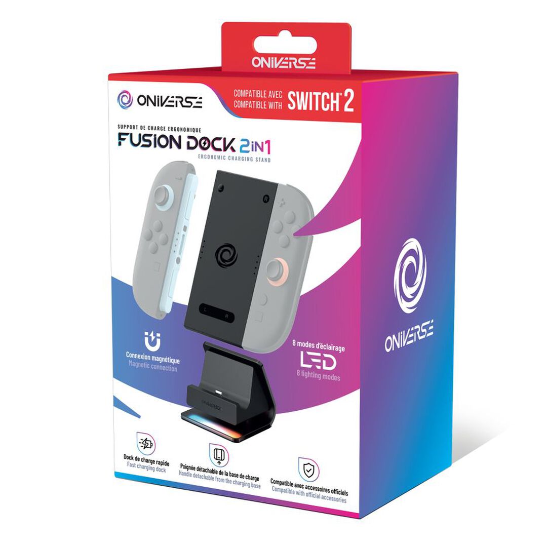 Support De Charge 2 Joycons + Controller Grip | Oniverse | Fusion Dock