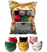 Coussin - Coussin Maneki Neko Contenant 6 Mini Peluches