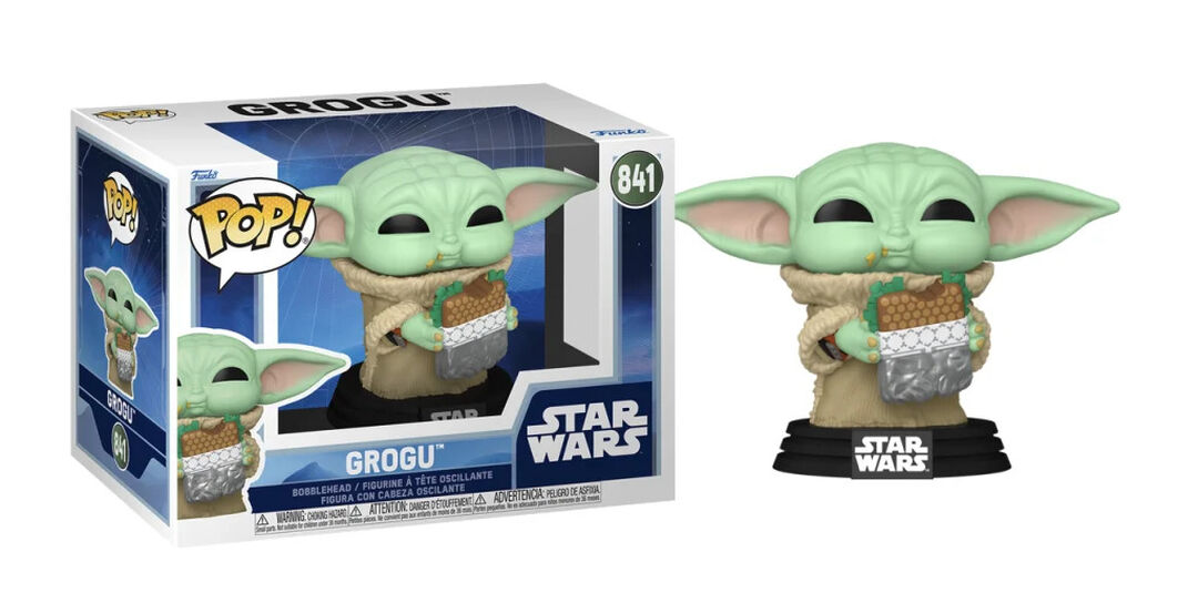 Figurine Funko Pop! N&deg;841 | Mandalorian & Grogu | Grogu Avec Nourriture