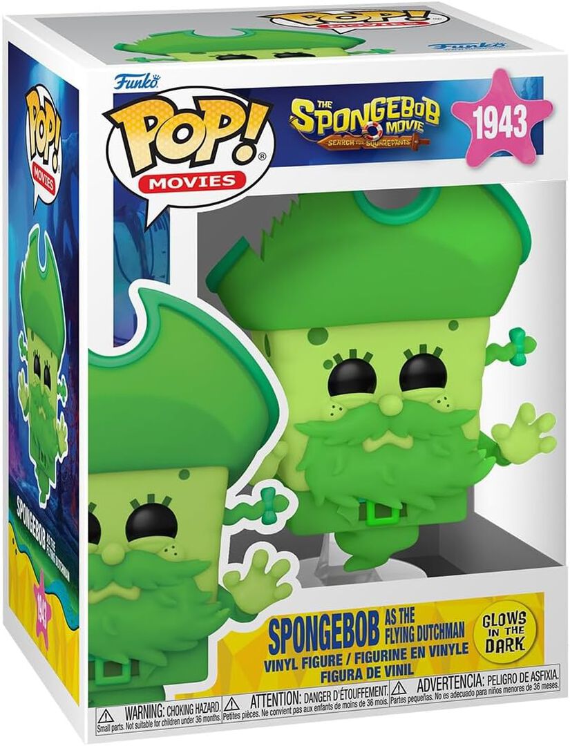 Figurine Funko Pop! N&deg;1943 | Bob L'eponge | Bob Hollandais Volant (phosphorescen