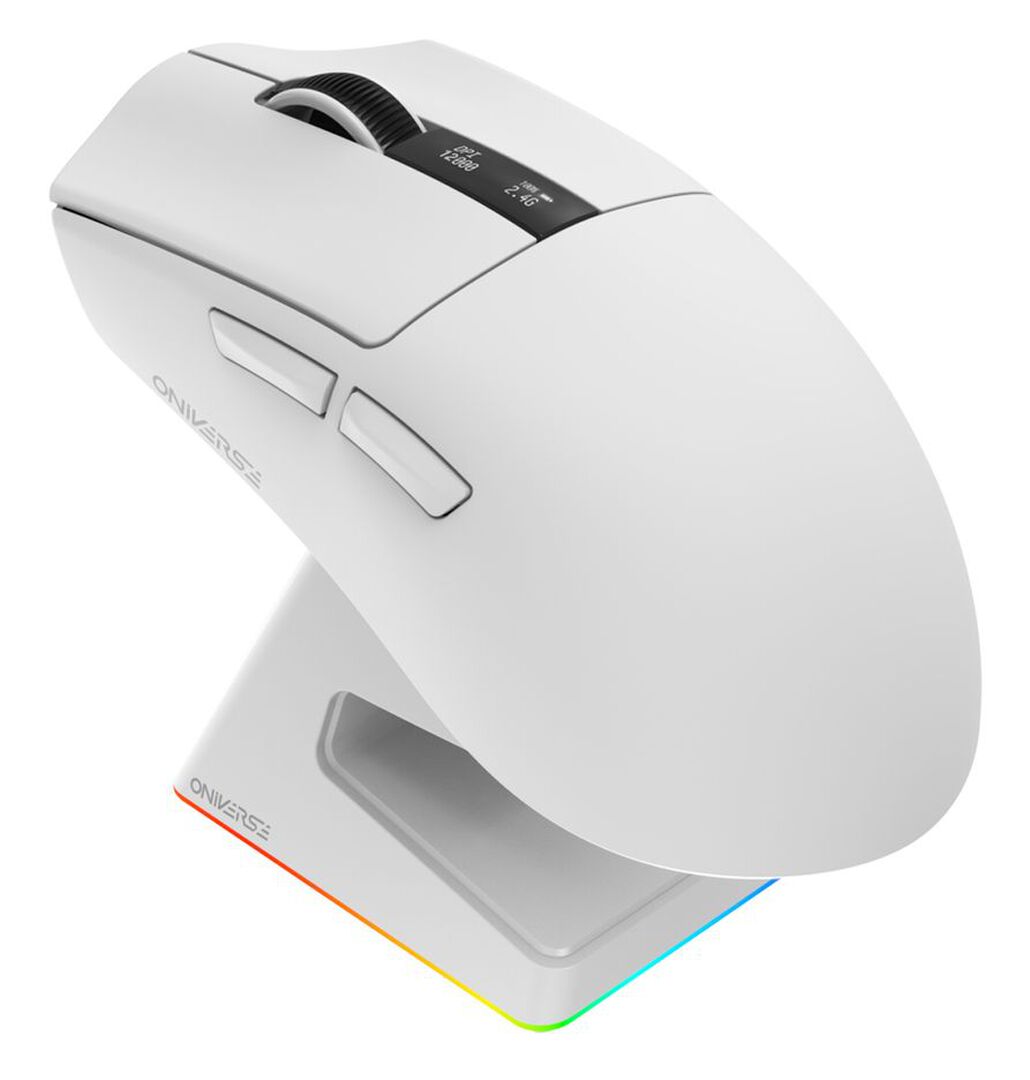 Souris Gaming Sans Fil Vanguard + Dock | Oniverse | Luxion White