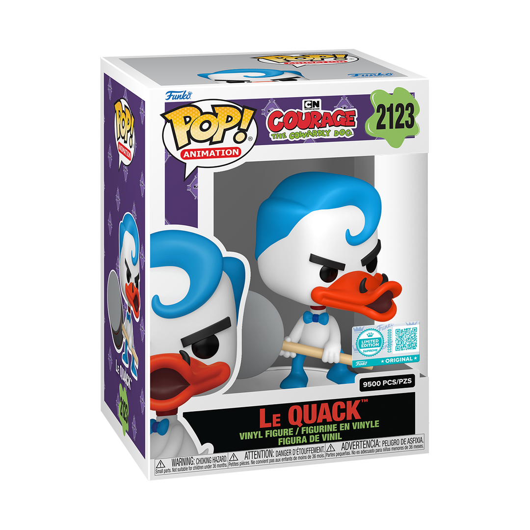 Figurine Funko Pop! Supreme Ed Limitee | Courage Le Chien Froussard | Le Quack