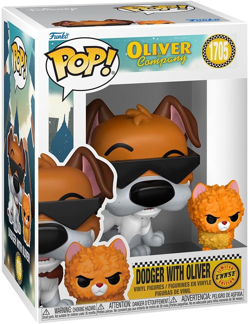 Figurine Funko Pop! & Buddy | Oliver Et Compagnie | Dodger Et Oliver Avec Chance