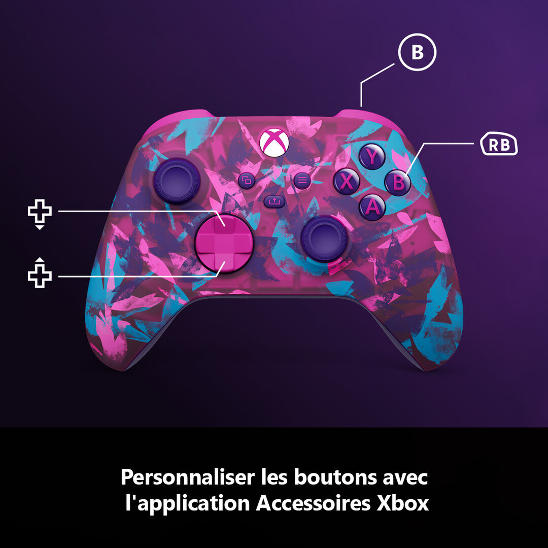 Manette sans fil Xbox Edition sp&eacute;ciale Heart Breaker Rose