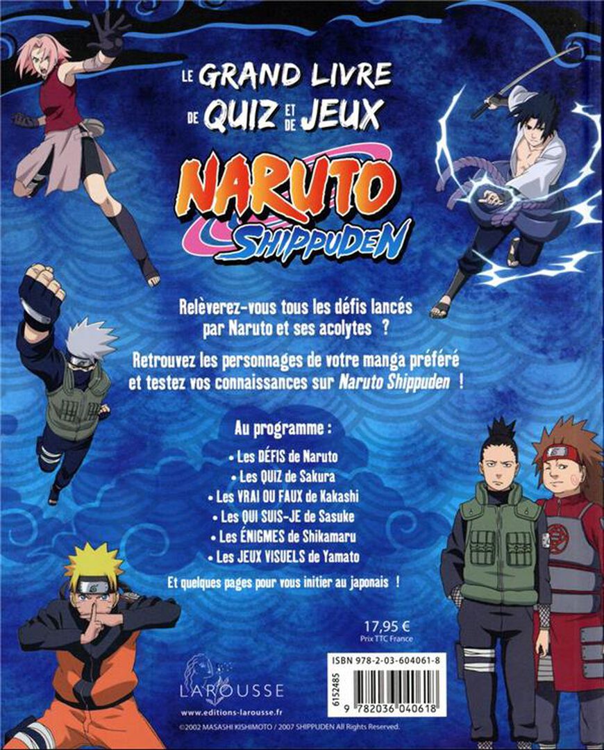 Livre | Naruto Shippuden | Le Grand Livre De Quiz Et De Jeux