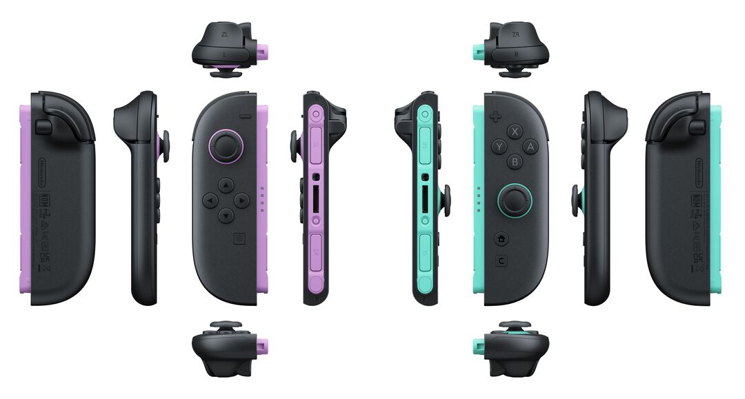 Paire De Manettes Joy-con Gauche Violet Clair & Droite Vert Clair