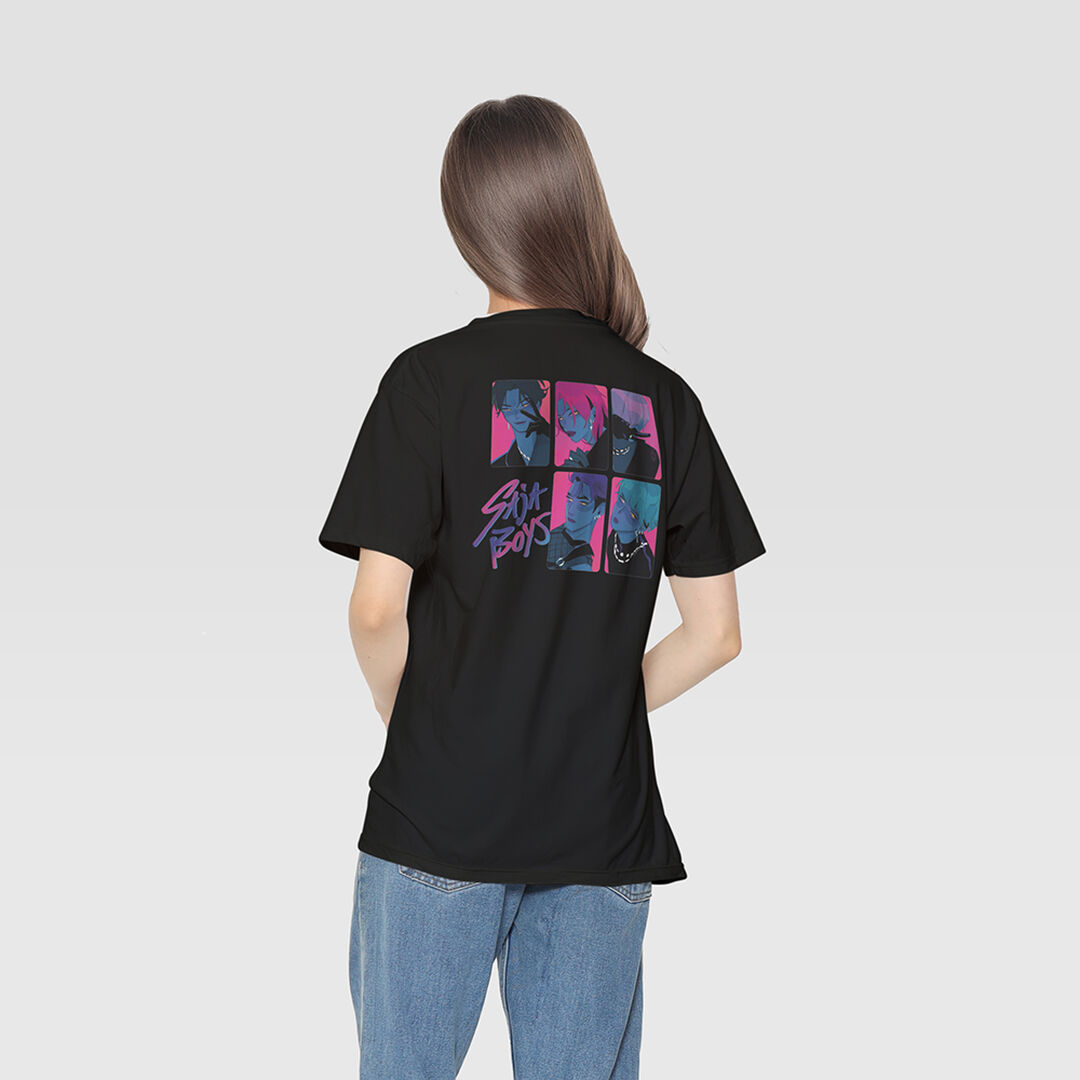 T-shirt | Kpop Demon Hunters | Noir Saja Boys 10 Ans