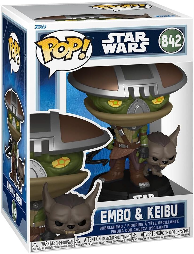 Figurine Funko Pop! Et Buddy N&deg;842 | Mandalorian & Grogu | Embo & Keibu