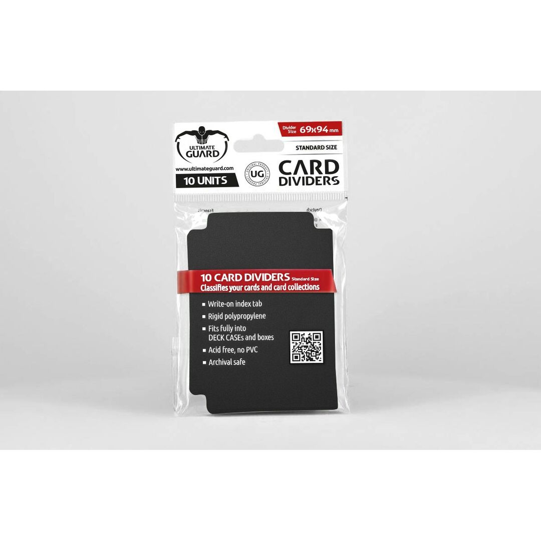 Accessoires Pour Cartes | Ultimate Guard | 10 Intercalaires Pour Cartes Noir