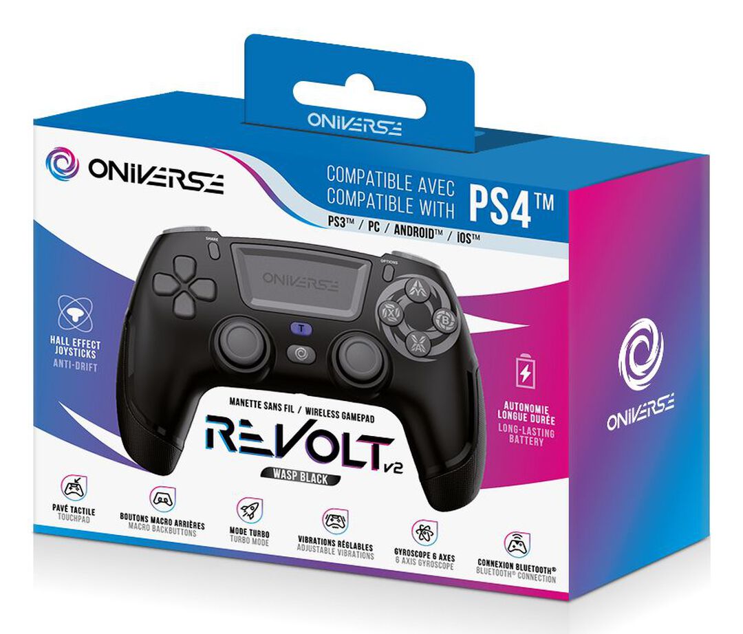 Manette Sans Fil | Oniverse | Revolt V2 Bluetooth Wasp Black