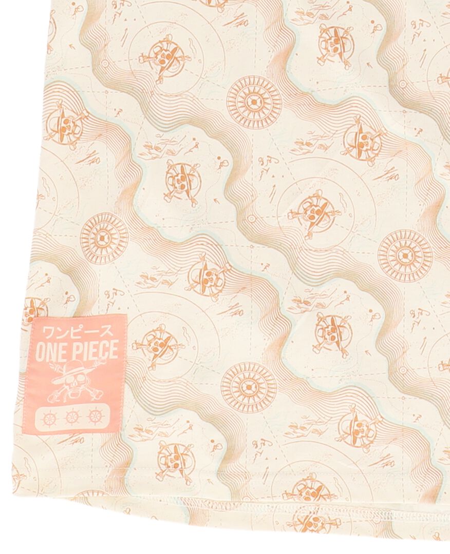 Tshirt | One Piece | Manches Courtes Carte Oc&eacute;ane Beige | Taille S