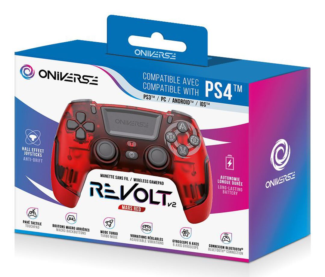 Manette Sans Fil | Oniverse | Revolt V2 Bluetooth Mars Red
