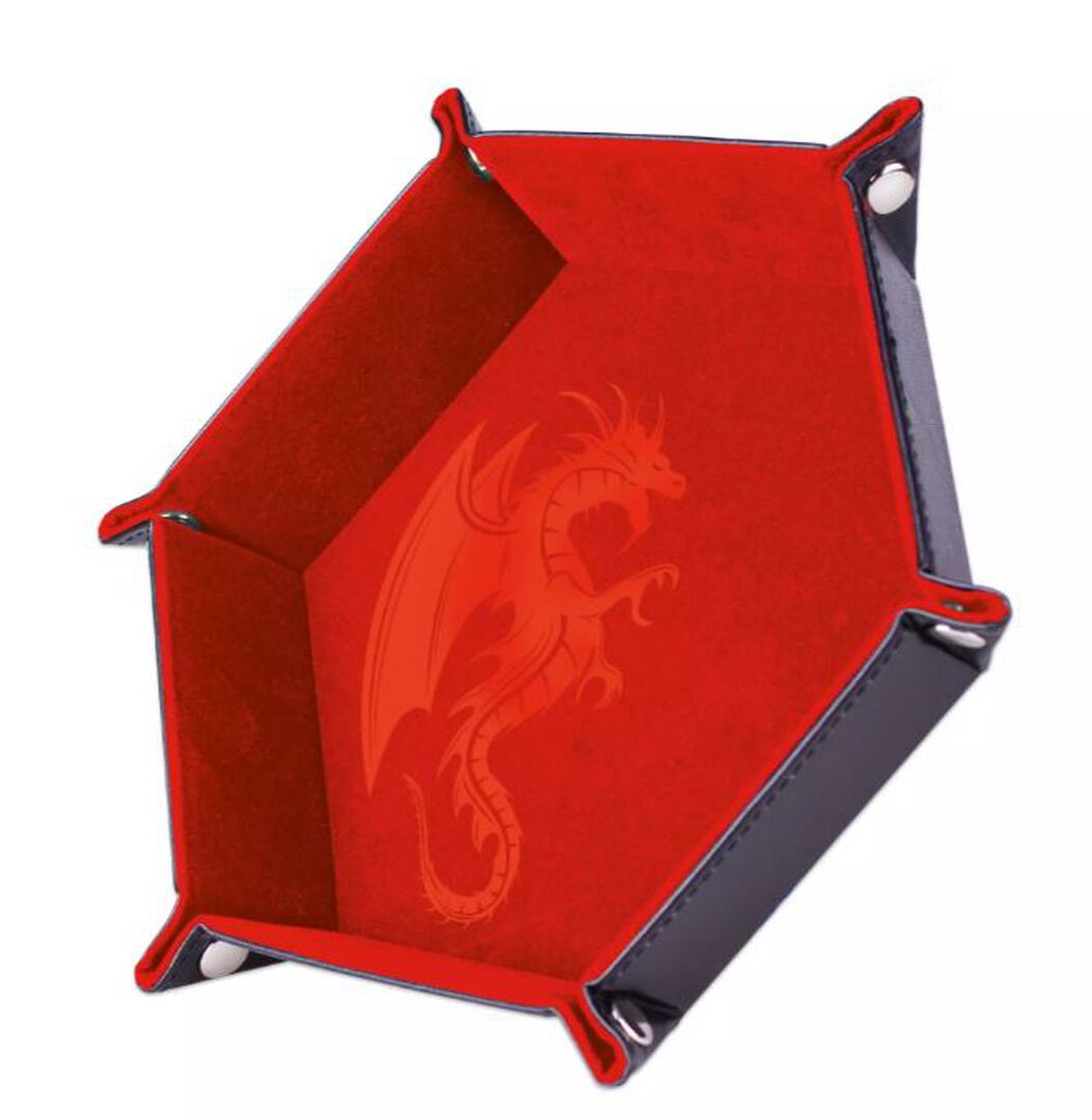 Piste De Des | Exclu Micromania | Piste D&eacute;s Red Dragon 19x19cm | Cuir Et Velours