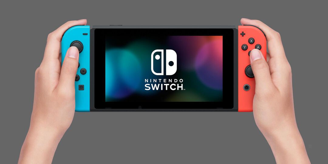 Nintendo Switch Avec 1 Joycon Rouge N&eacute;on + 1 Joycon Bleu N&eacute;on