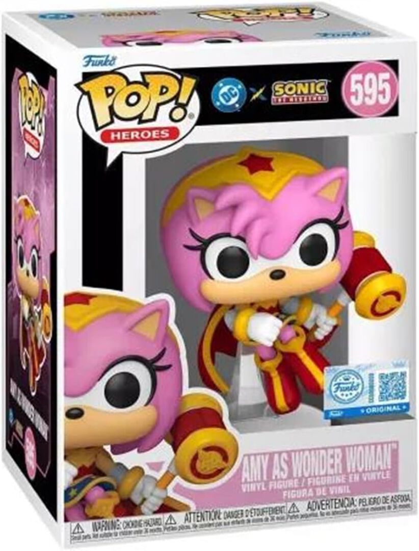 Figurine Funko Pop! N&deg;595 | Jla & Sonic | Amy Rose En Wonder Woman