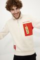 Sweat | One Piece | Sweat Luffy Beige Avec Zip 3/4 + Poche Rouge | Taille M thumb 3
