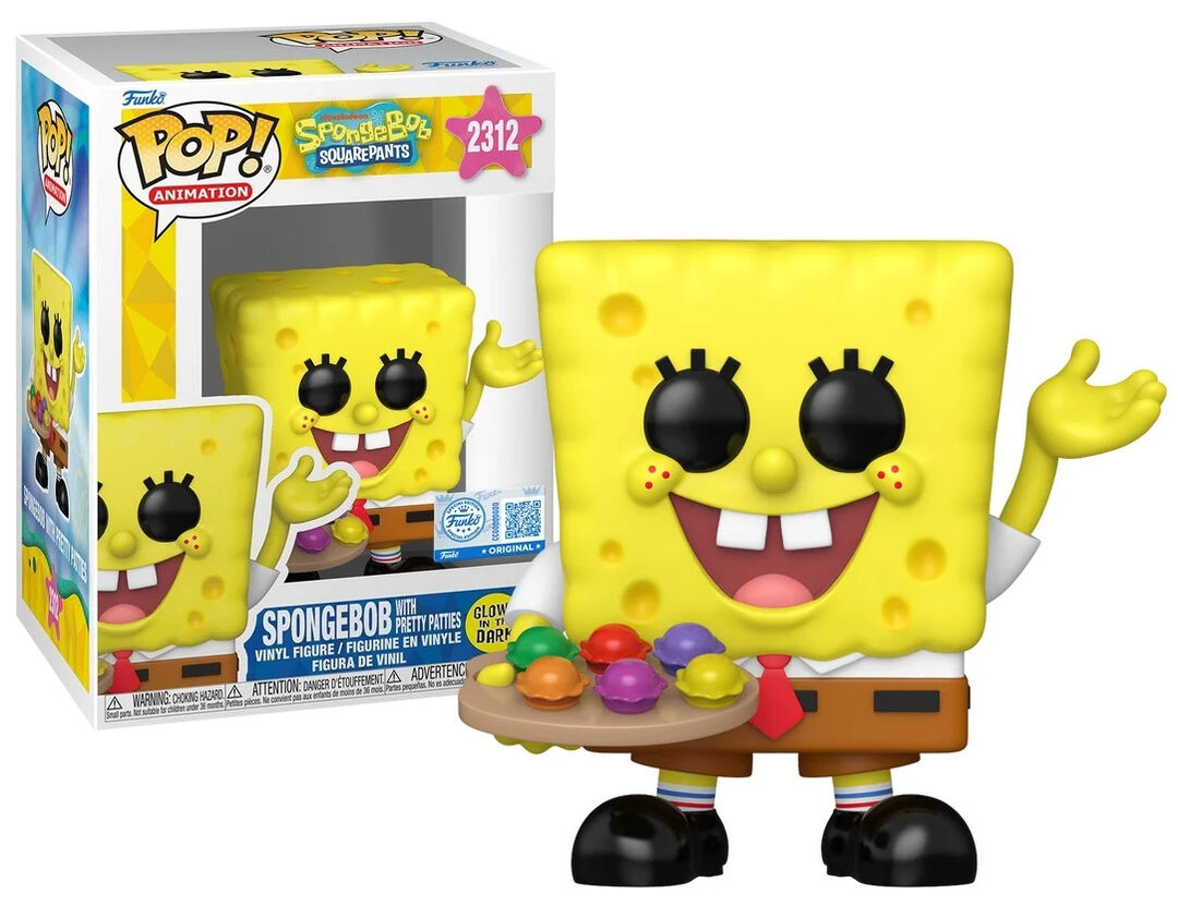 Figurine Funko Pop! | Bob L'eponge | Bob L'eponge Avec Patties (fluorescent)