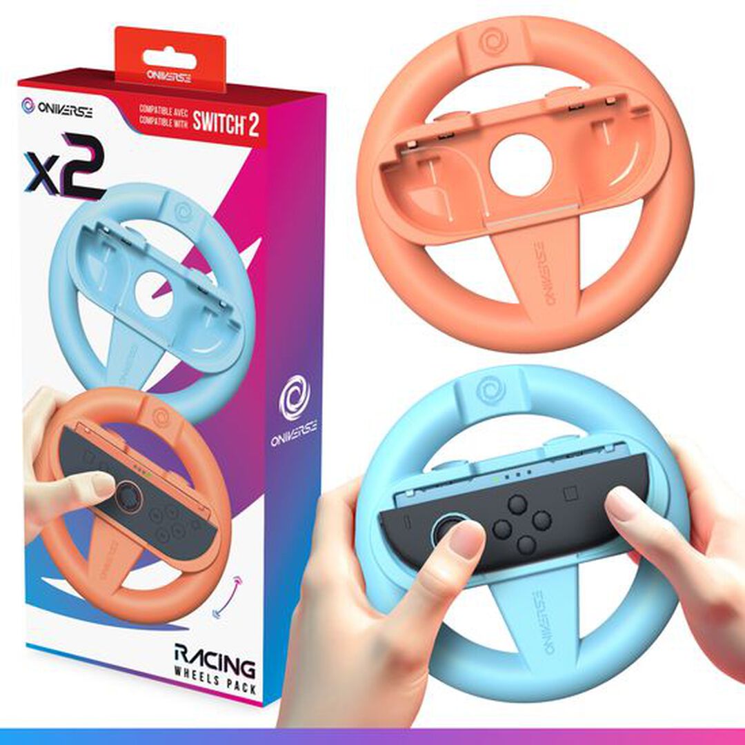 Pack De 2 Supports Manette Volants De Course | Oniverse | Orange/bleu