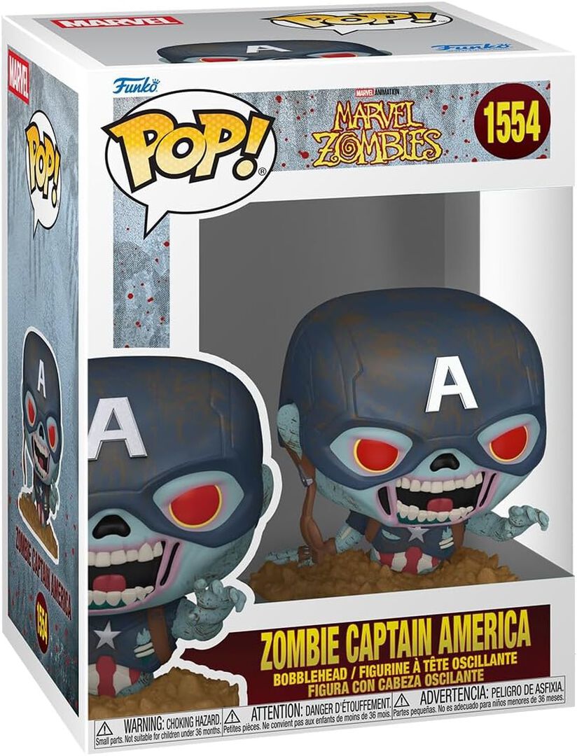 Figurine Funko Pop! N&deg;1554 | Marvel Zombies | Zombie Captain America