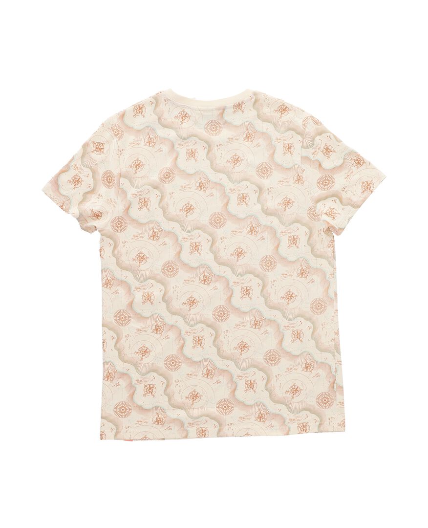 Tshirt | One Piece | Manches Courtes Carte Oc&eacute;ane Beige | Taille S