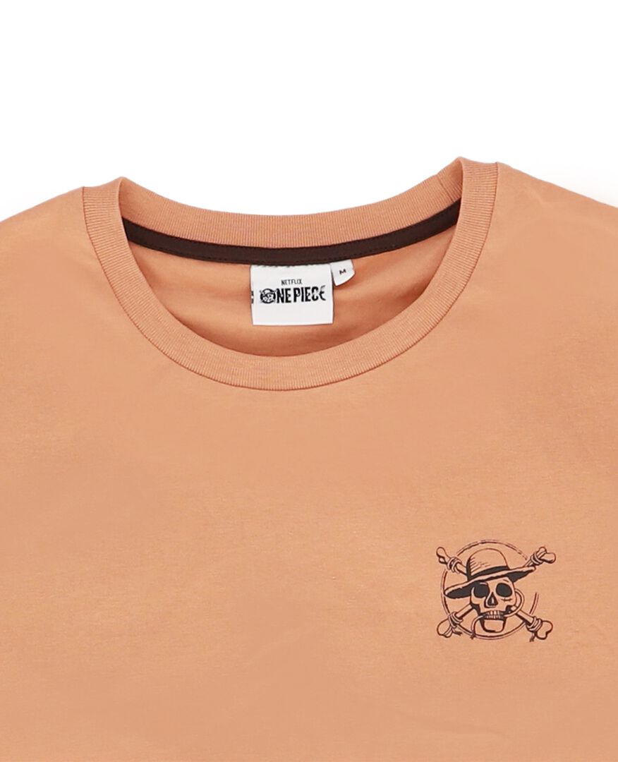 Tshirt | One Piece | Tshirt Manches Courtes Jolly Roger Terracota | Taille M