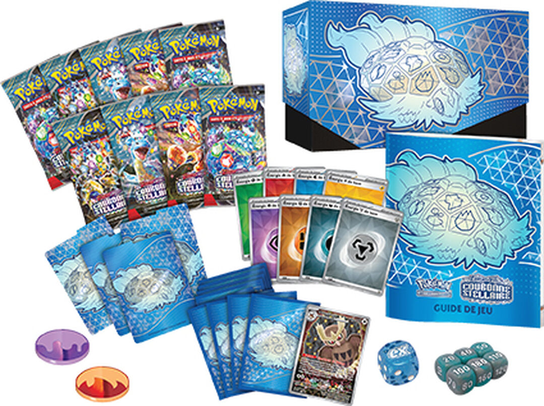 ETB | Pokemon | Coffret Dresseur D'elite Ev07 Couronne Stellaire (terapagos)