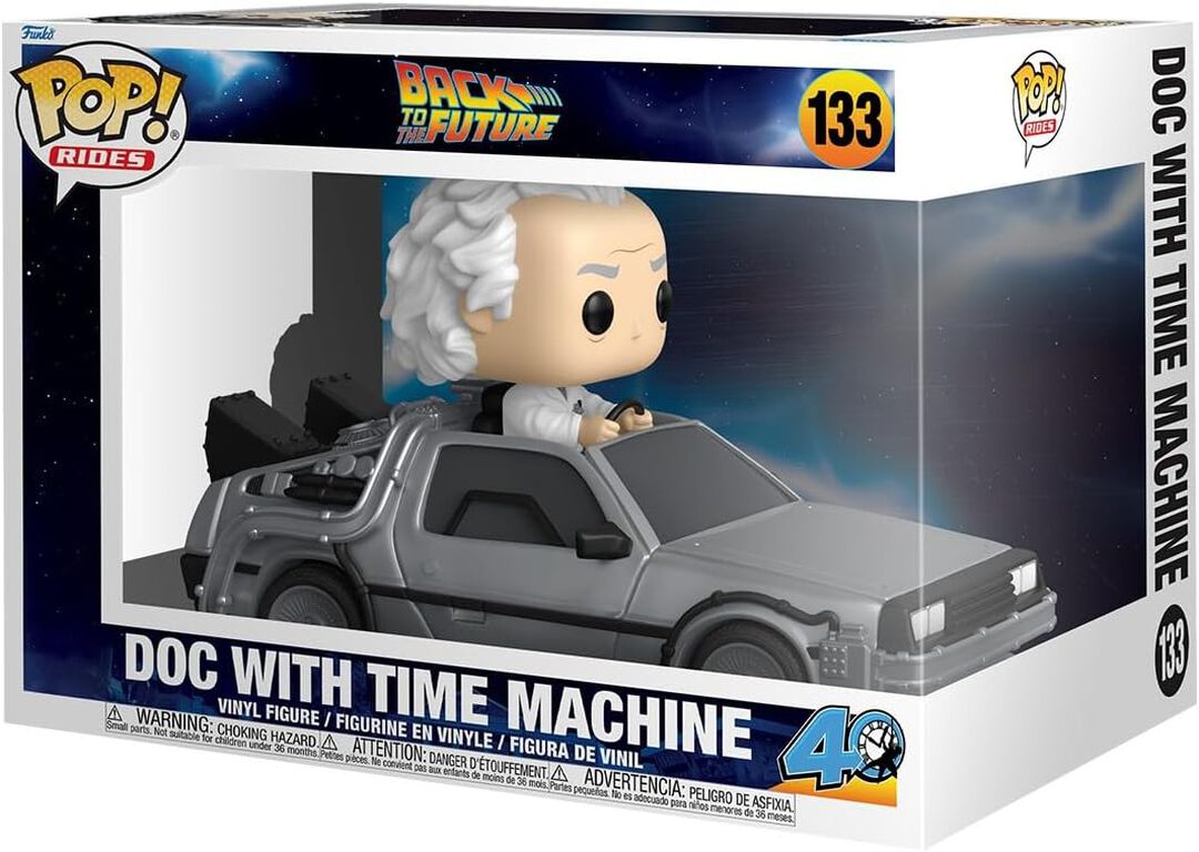 Figurine Funko Pop! N&deg;133 | Retour Vers Le Futur | Doc Avec Time Machine