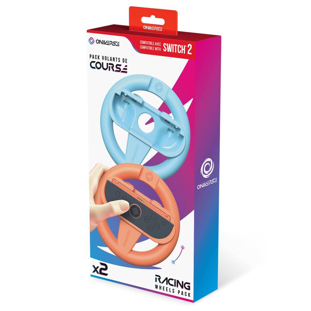 Pack De 2 Supports Manette Volants De Course | Oniverse | Orange/bleu