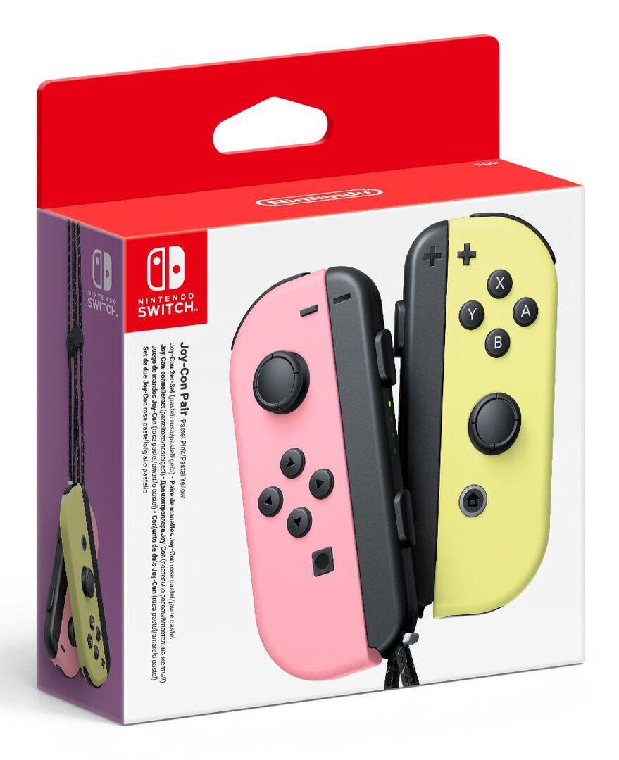 Paire De Manettes Joy-Con Gauche Rose Pastel & Droite Jaune Pastel