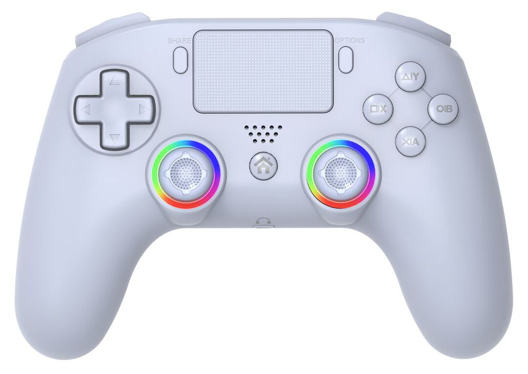 Manette Sans Fil Led Rgb Blanche Ps4/pc