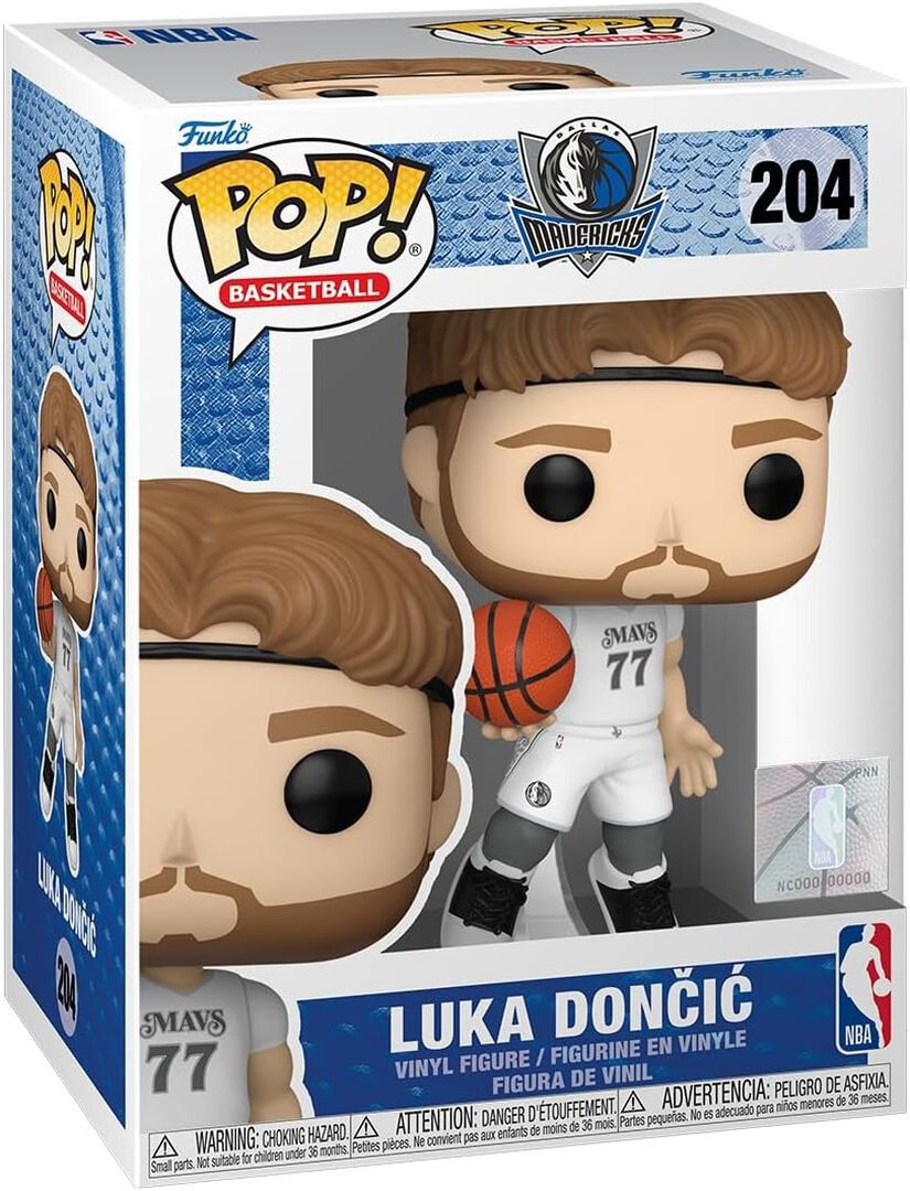 Figurine Funko Pop! N&deg;204 | NBA | Mavericks | Luka Doncic (24-25 Ce)