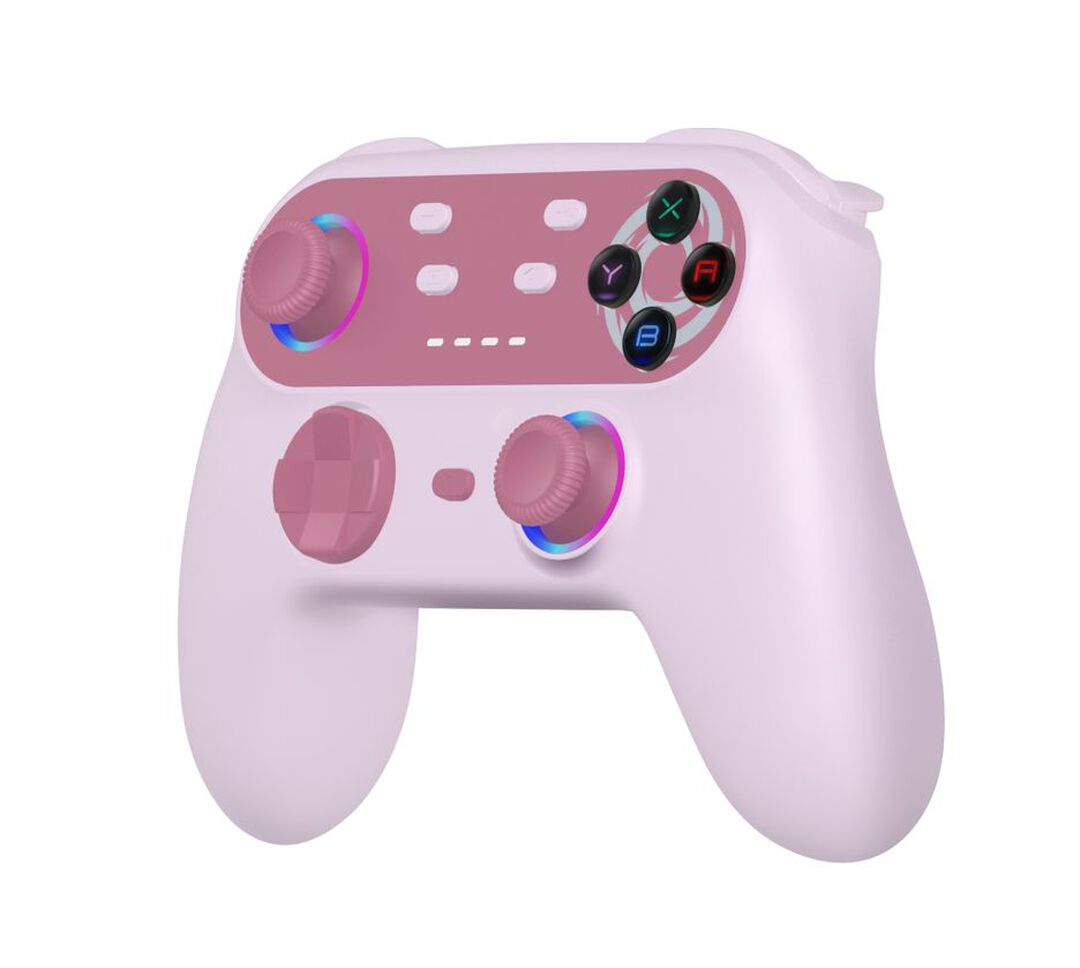 Manette Sans Fil Bluetooth Walli | Oniverse | Candy Pink (nintendo Switch / Pc /