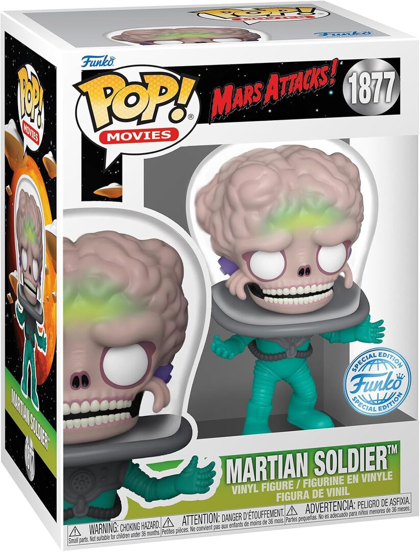 Figurine Funko Pop! N&deg;1877 | Mars Attacks | Soldat Martien Avec Chase