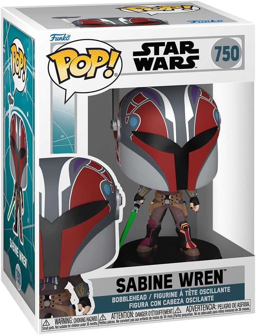 Figurine Funko Pop! N&deg;750 | Ahsoka | Sabine Wren Avec Sabre Laser
