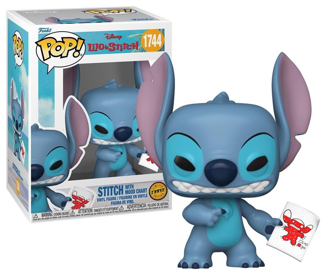 Figurine Funko Pop! | Lilo Et Stitch | Stitch Avec Tableau D'humeur Avec Chance