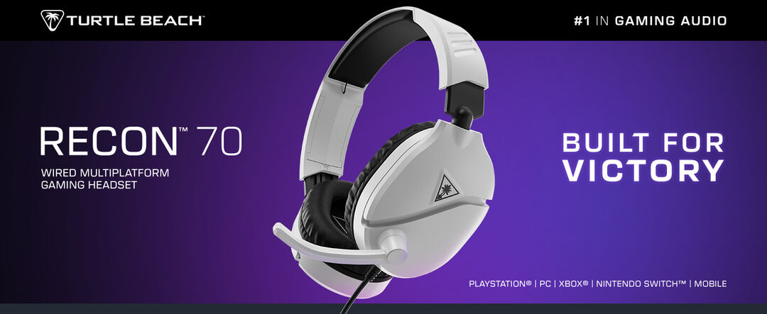 Casque Blanc Turtle Beach Recon 70p
