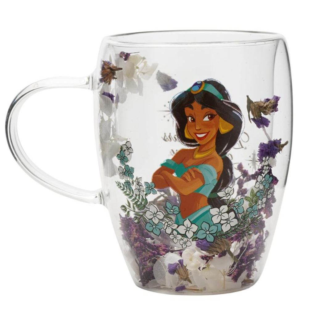Mug | Disney | Mug En Verre Jasmine Decoratif Floral