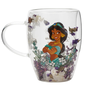 Mug - Disney - Mug En Verre Jasmine Decoratif Floral