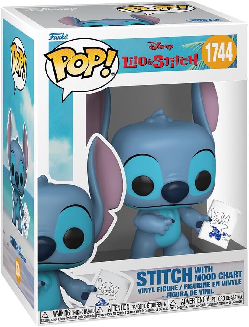 Figurine Funko Pop! | Lilo Et Stitch | Stitch Avec Tableau D'humeur Avec Chance