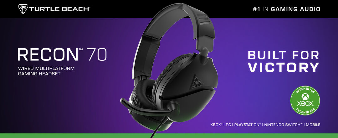 Casque Noir Turtle Beach Recon 70x Xbox