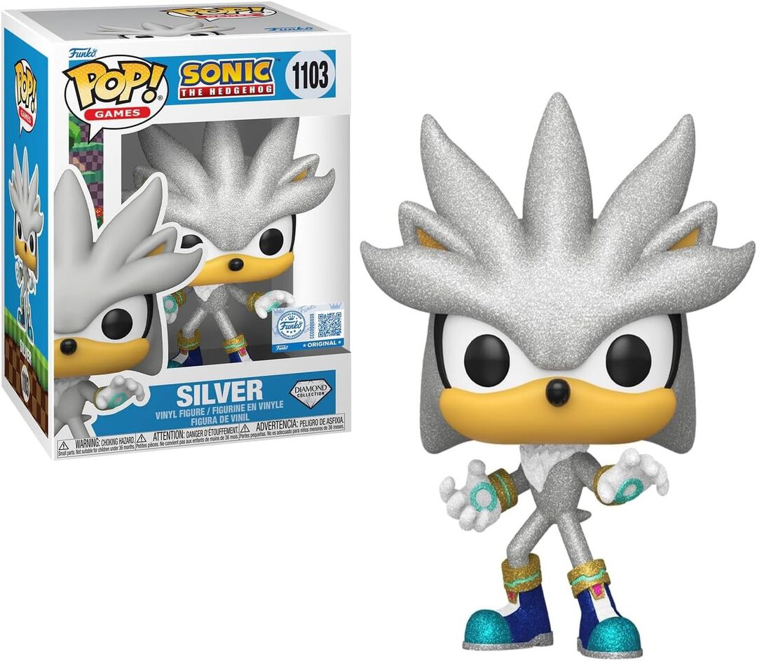 Figurine Funko Pop! N&deg;1103 | Sonic | Silver (diamond)