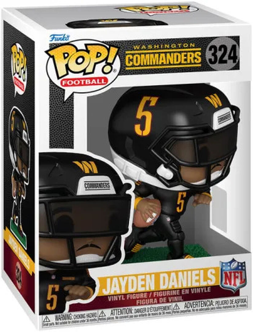 Figurine Funko Pop! N&deg;324 | NFL | Commanders | Jayden Daniels