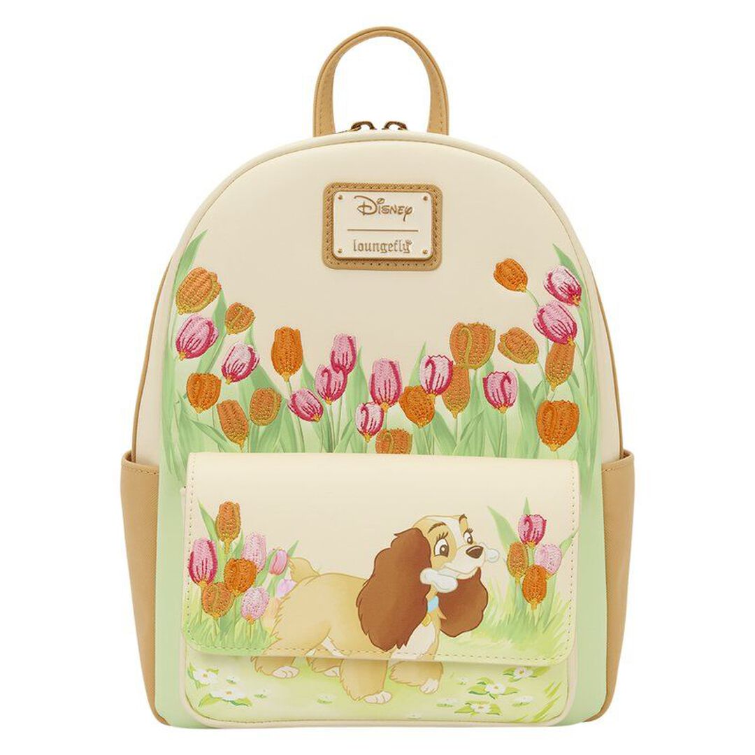 Mini Sac A Dos Loungefly | La Belle Et Le Clochard | Tulipe Pastel