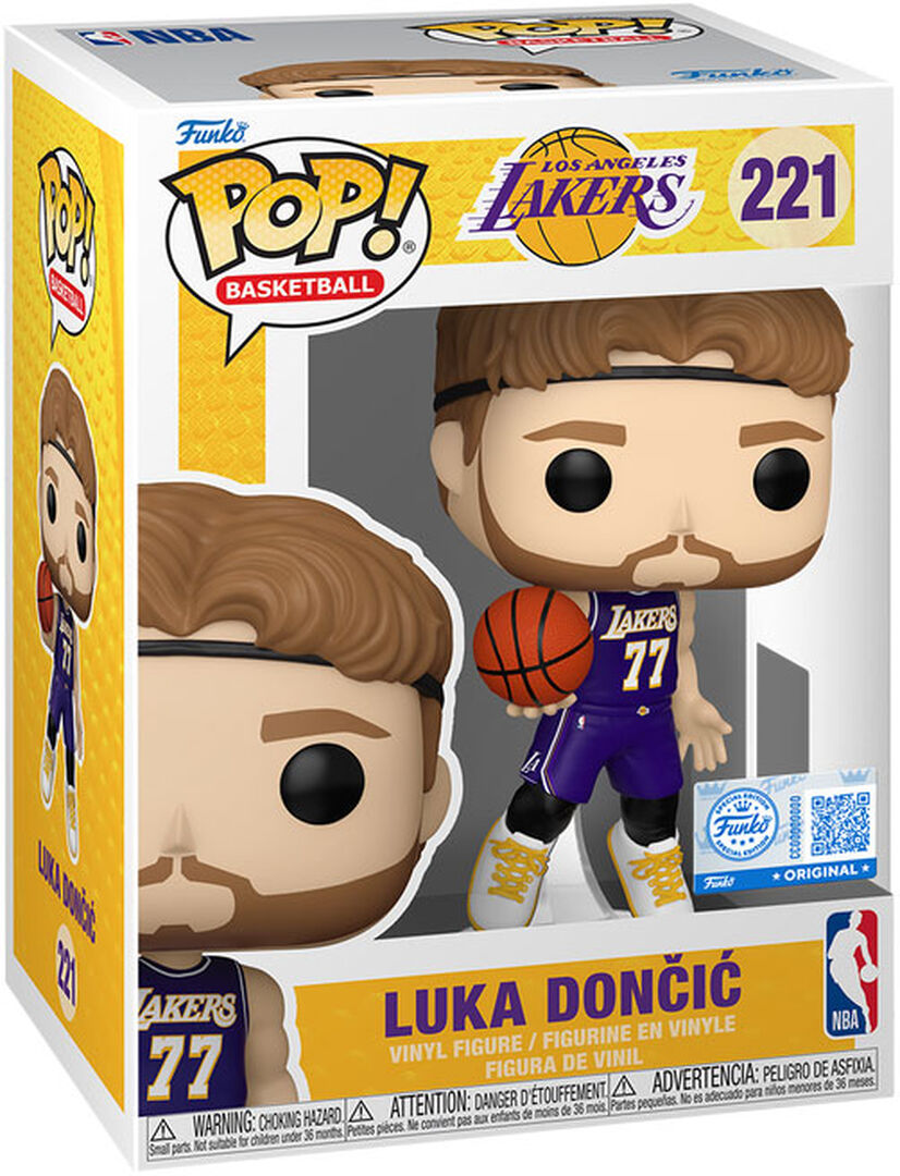 Figurine Funko Pop! N&deg;221 | NBA | Lakers- Luka Doncic (prpl Uni)