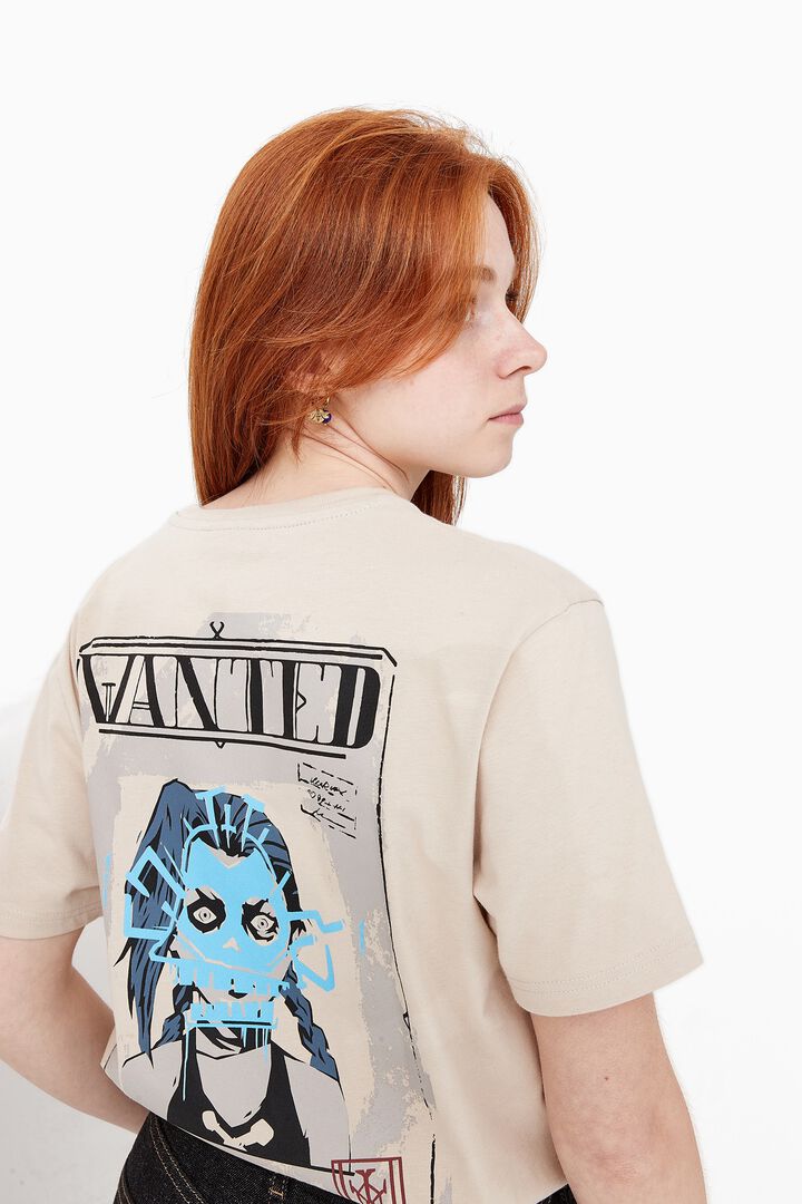 T-shirt | Arcane | Jinx Beige Taille S