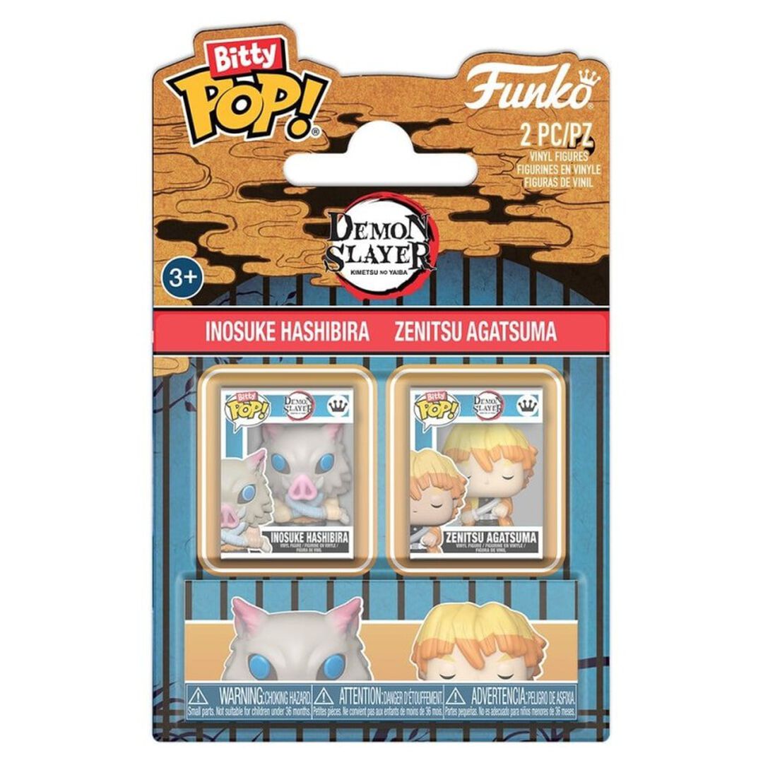 Figurine Funko Bitty Pop! 2pk | Demon Slayer | Inosuke Et Zenitsu