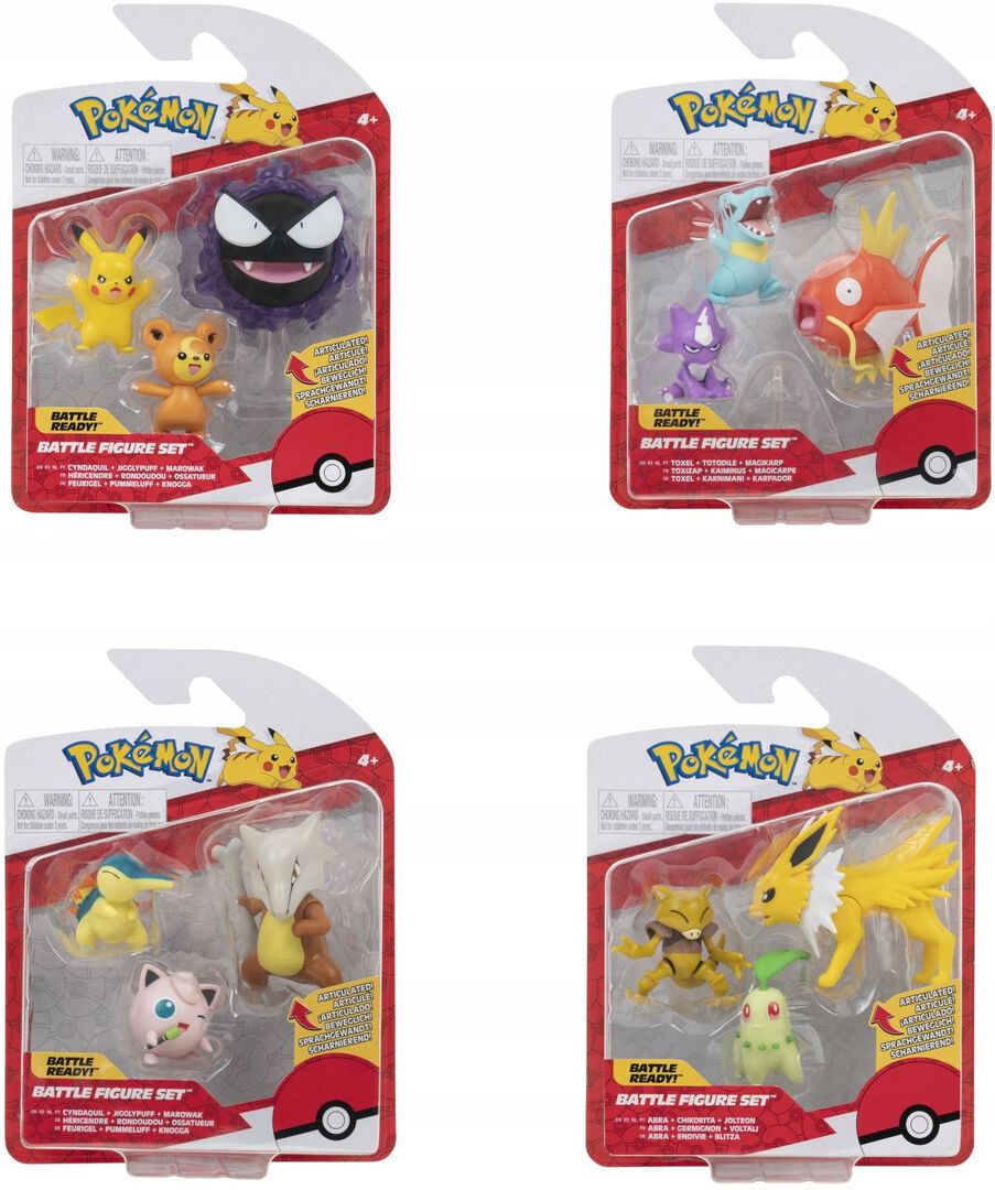 Figurine | Pokemon | Pack De 3 Figurines De Combat