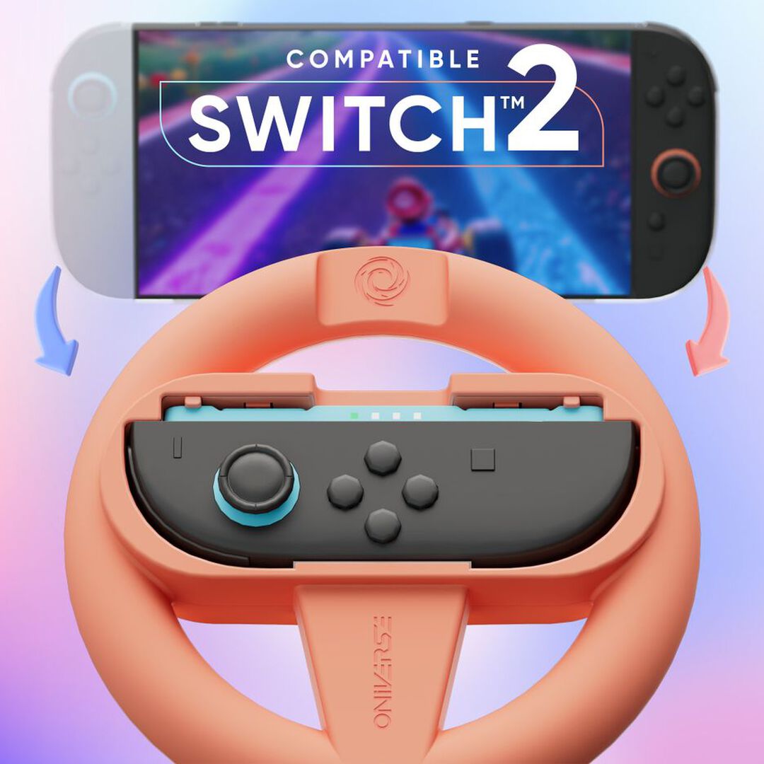 Pack De 2 Supports Manette Volants De Course | Oniverse | Orange/bleu